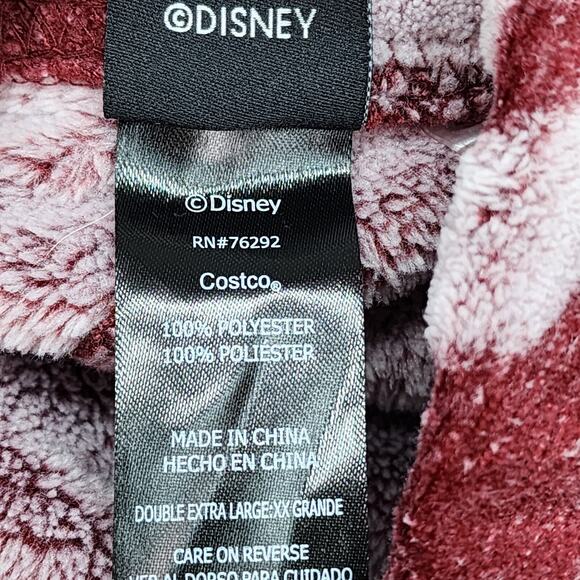 Disney Mickey Mouse Pajama Pants Women’s XXL Pink Fleece Joggers Pockets Lounge - Picture 10 of 11